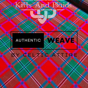 Macphail Tartan - Homespun 16 oz Tartan Fabric - Machine Washable - 54 Inches Width - Running Yards - Kilt Making Fabric - Custom Weaving