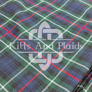 Mackenzie Modern Tartan - 100% Acrylic Homespun 16 oz Tartan Fabric - Machine Washable - 54 Inches Width Running Yards - Kilt Making Fabric