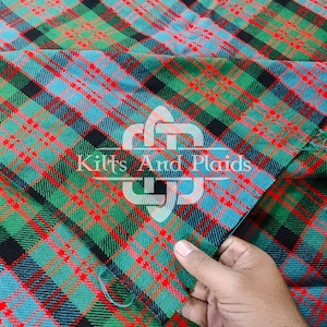 Macdonald Ancient Tartan - Homespun Wool Blend Tartan Fabric - Machine Washable -54 Inches Width - Running Yards - Kilt Making Fabric
