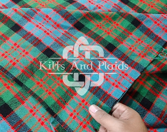 Macdonald Ancient Tartan - Tela escocesa de mezcla de lana hecha en casa - Lavable a máquina - Ancho de 54 pulgadas - Running Yards - Tela para hacer faldas escocesas