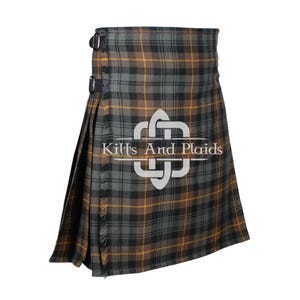Gordon Weathered Tartan Scottish 8 Yard Kilt - Traditional Highlander Kilt for Men - 16 Oz Tartan - Made to Order Kilt - Handmade Kilts