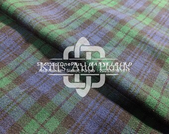 Black Watch Tartan - Homespun Wool Blend TARTAN FABRIC - Machine Washable - 54 Inches Width - Running Yards - Upholstery Kilt Making