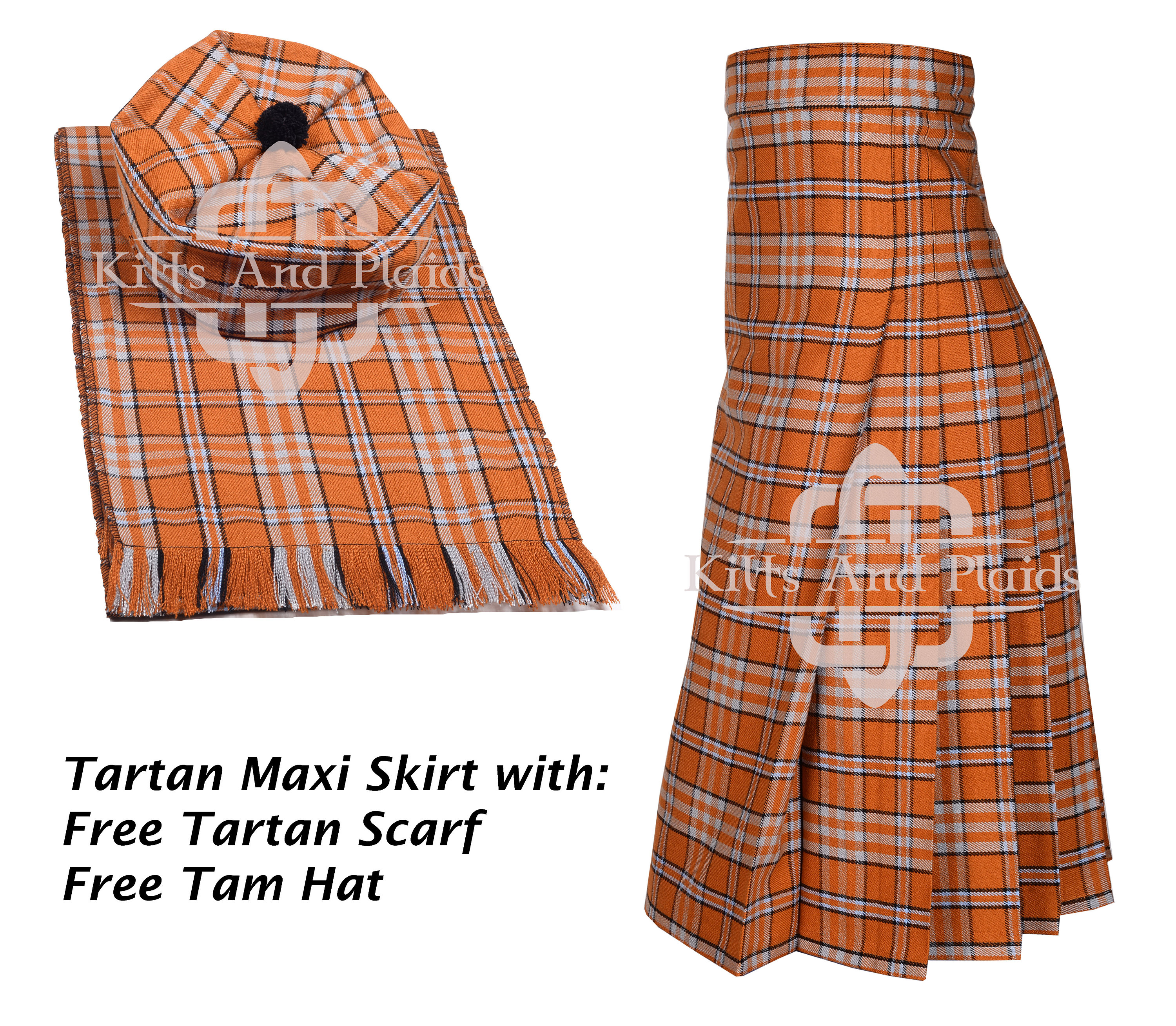 Ladies Maxi Skirt Hostess Skirt Women's Tartan Maxi Kilt Custom Made ...