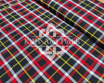 Black DCD Tartan - Homespun Wool Blend Tartan Fabric - Machine Washable - 54 Inches Width - Running Yards - Upholstery Fabric - Kilt Making