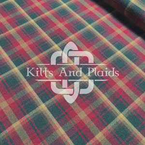 Ahornblatt Tartan - Homespun 16 Unzen Tartan Stoff - Maschinenwäsche - 54 Zoll Breite - Laufmeter - Kilt Fabric machen