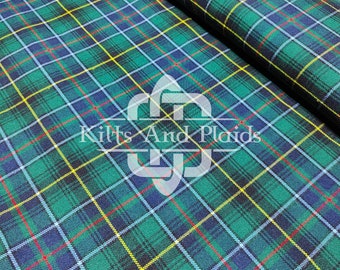 MacInnes Tartan - Wollmischung Homespun 16 Unzen Tartan-Stoff - Maschinenwaschbar - 54 Zoll Breite - Laufende Meter - Kilt-Herstellungs-Stoff