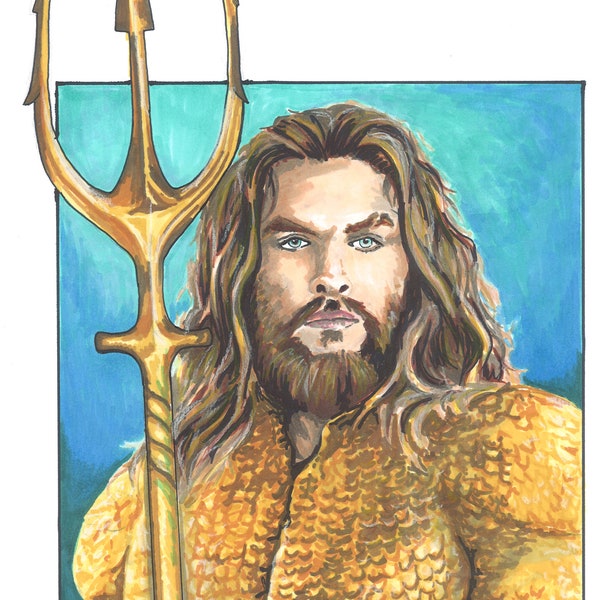 Aquaman Original Marker Portrait