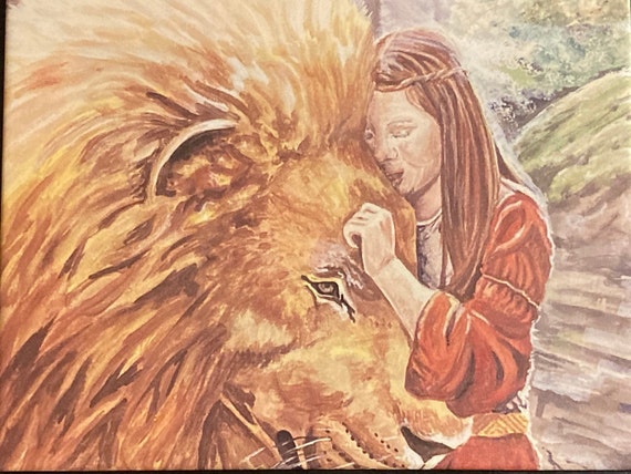 Narnia Aslan Poster Print Lion Witch and the Wardrobe C.S. 