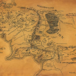Middle Earth Map Print