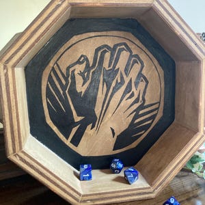 Custom Maple Wood Dice Tray Handcrafted for Board Games and RPGs, Unique Accessory Gift for D&D Players