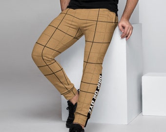 CRXWN | Drip or Dye | Plaid Season 1 Unisex Jogger Sweatpant Tan
