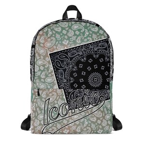 ROYAL ICONIC | Bandana Flag Tie Dye Aquarius Pour Color Block BACKPACK HueMan Gang Acid Wash Ice Dye Seafoam Haze Color Cloud