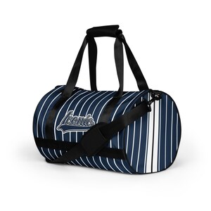 ROYAL-team iconisch. Athletix Mini Duffle Sporttas Pinstripe Marine en Wh