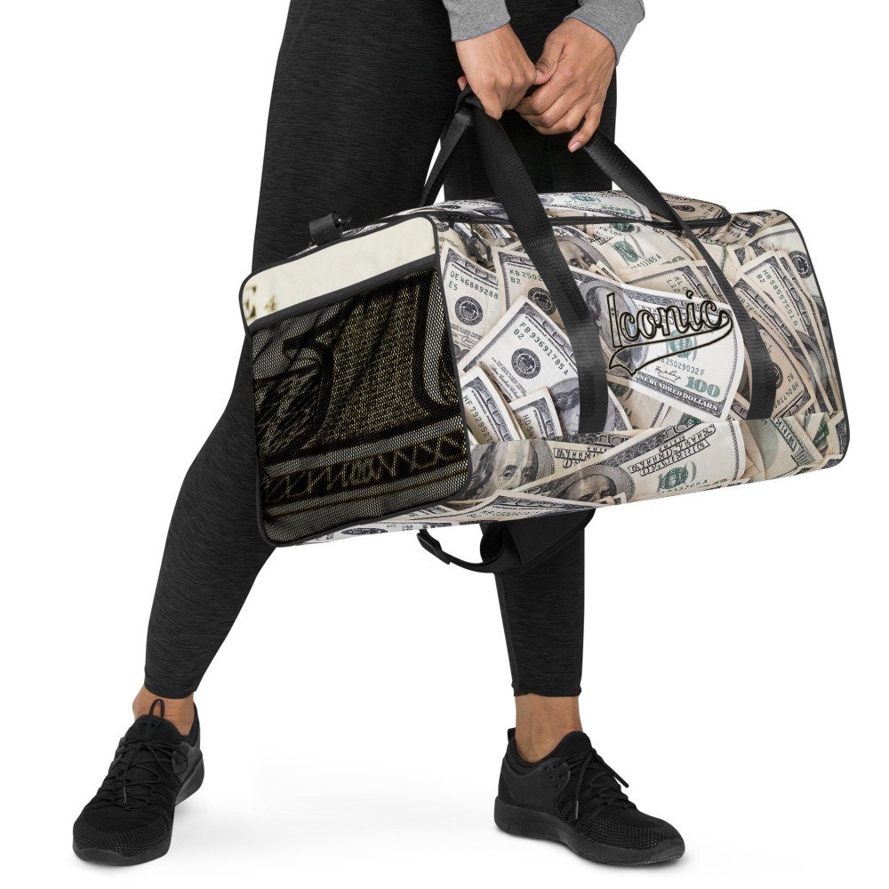 Naanle Money American Hundred Dollar Bill Pattern Gym bag Sports Travel  Duffle Bags for Men Women Boys Girls Kids