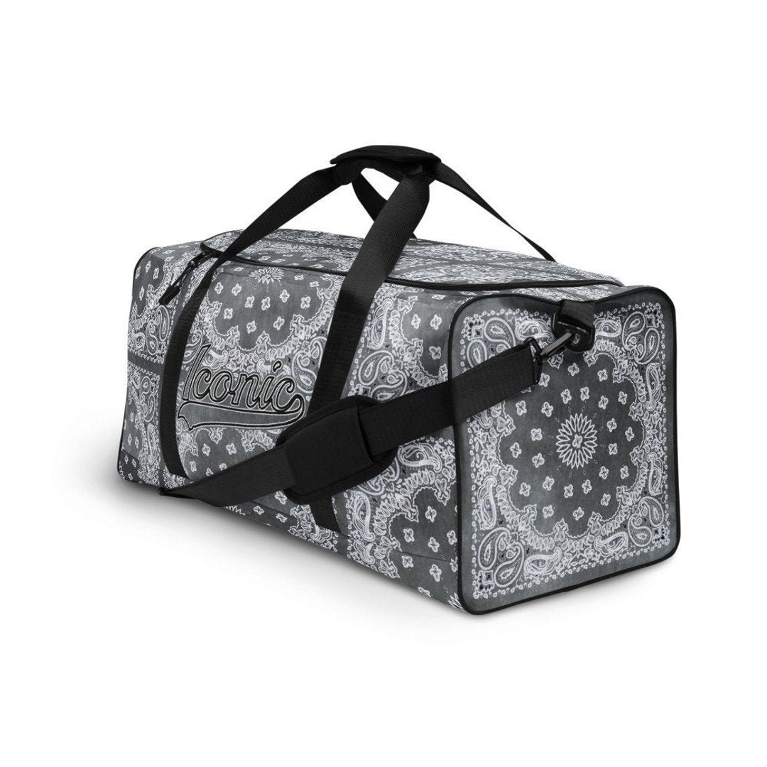 ROYAL ICONIC Bandana Flag Tie Dye Duffle Bag Dope Azz Gray Wash DUFFEL