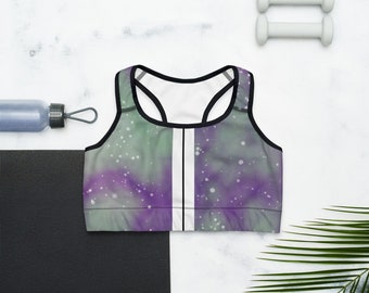 ROYAL ICONIC | Acid Wash Bleach Dye Galaxy Tie Dye Sports Bra Malibu Side Stripe Ascend Ether 4 Wash