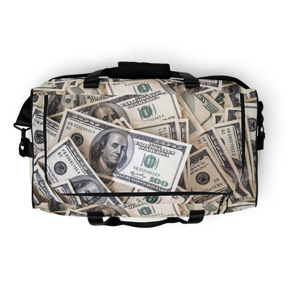 real money in duffle bag