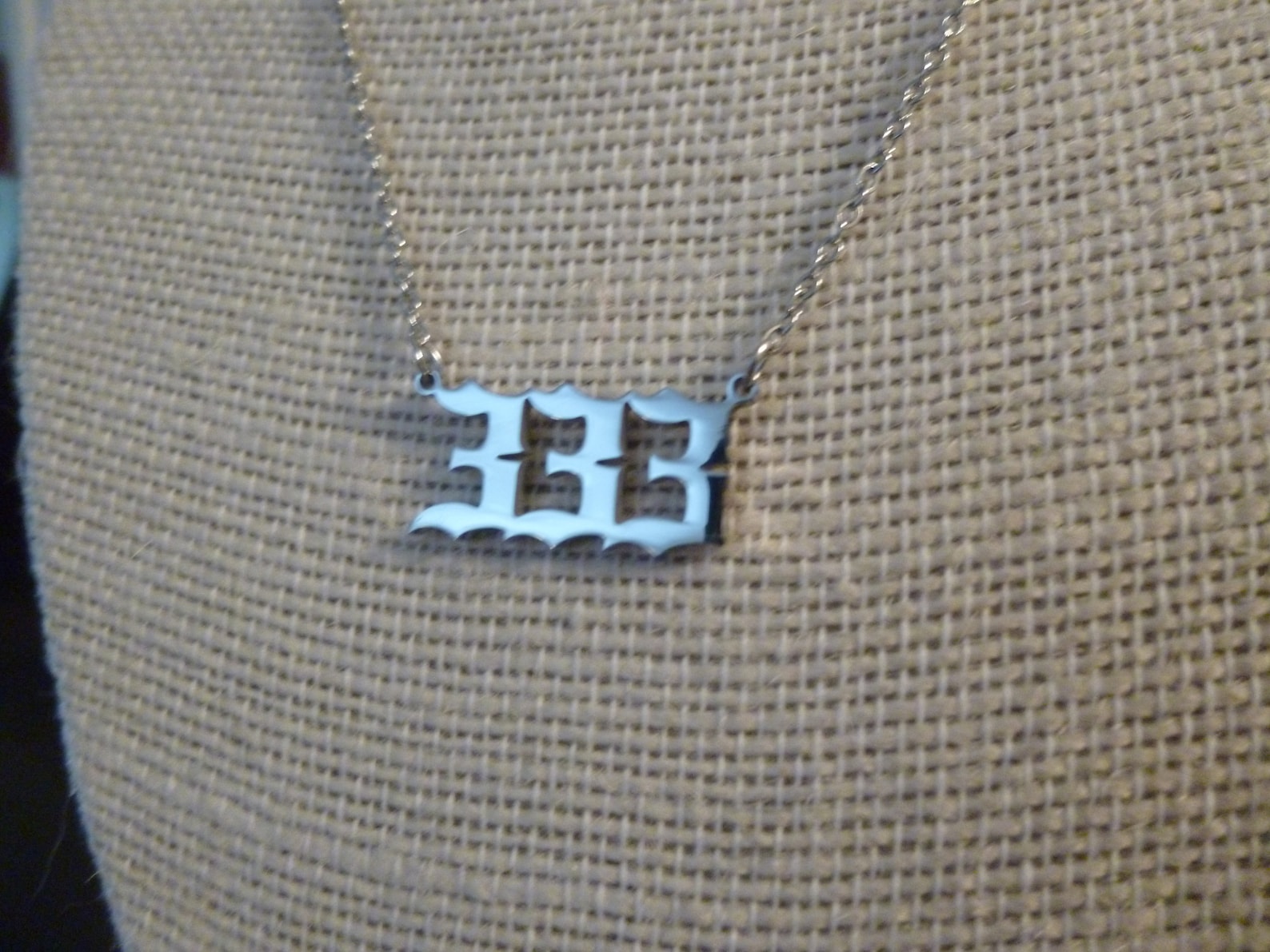 333 Necklace Angel Number Necklace Etsy