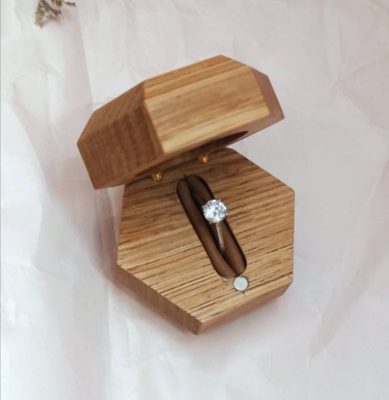 Oak Ring Box Proposal Ring Box Wood Etsy