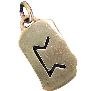 Runa Runa Collar Colgante Bronce Letra P Perthro Dice Cup No.100