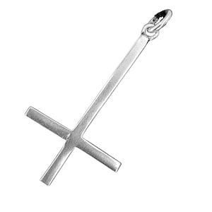 inverted cross Satan Devil 925 silver sterling inverted St. Peter&#39;s Cross No. 62