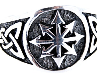 Ring Finger Ring Chaos Star made of 925 Sterling Silver, Gr. 52-76 Chaos Star Magic chaos1