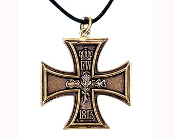 Iron Cross Pendant, Bronze, 1914 & 1813, Reversible, No. 17 - Etsy