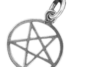 Pentagram 925 Silver Pendant Silver Chain Magic Satan Devil Pendulum No. 52