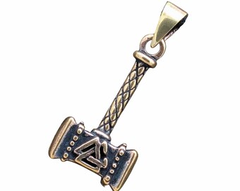 Hanger 207 Thors hamer met Valknut - Brons