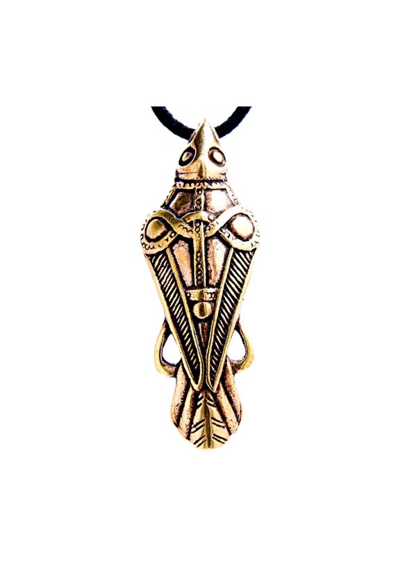 43 Odins Rabe Rave Odinsrabe Odin Hugin Munin Anhänger Bronze Band/Kette Nr