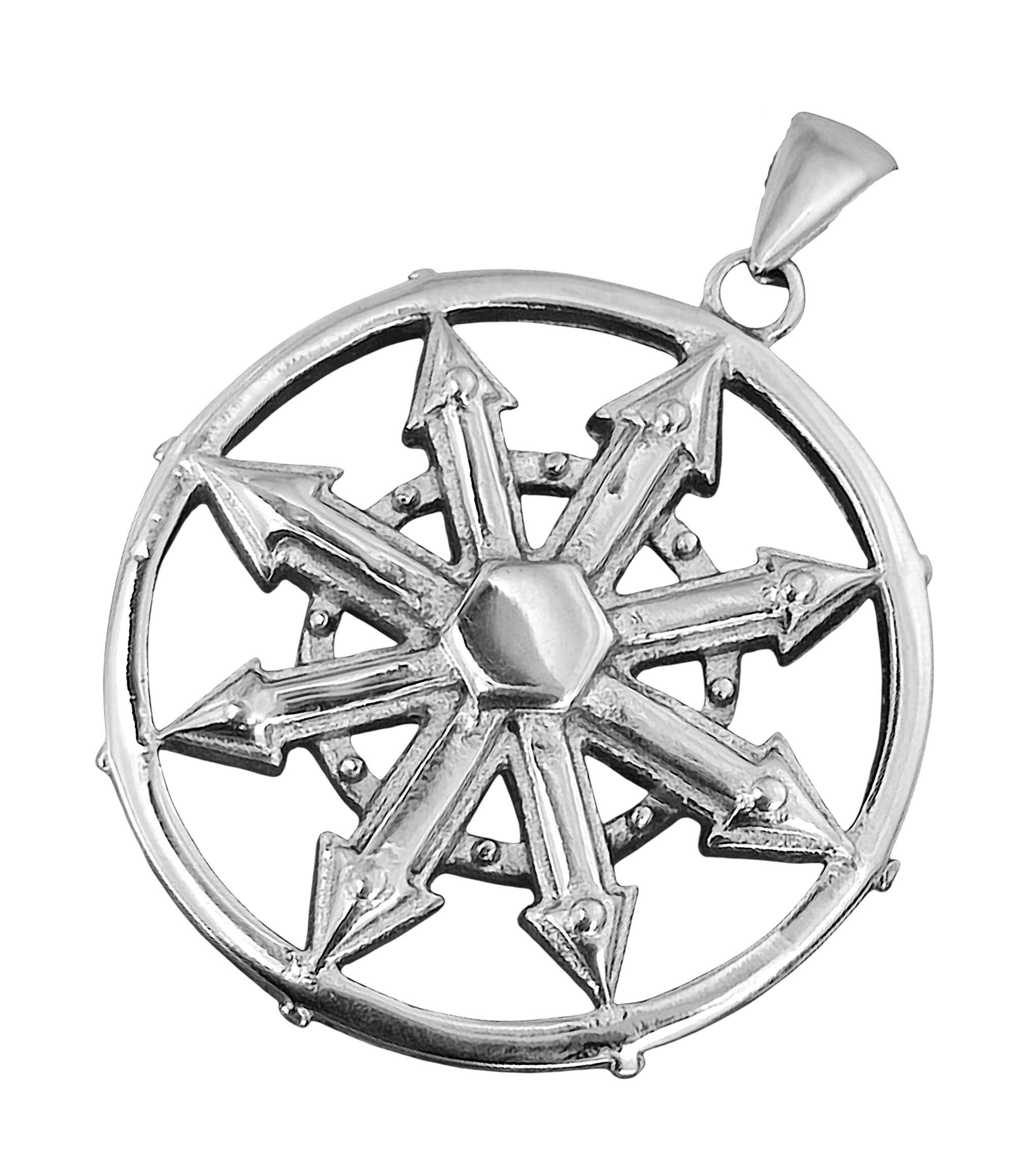 Chaos Magick Ciondolo Stella Del Caos - Acciaio Inox, 2.5cm, Regalo Occulto Per Uomini/donne Magis Chair