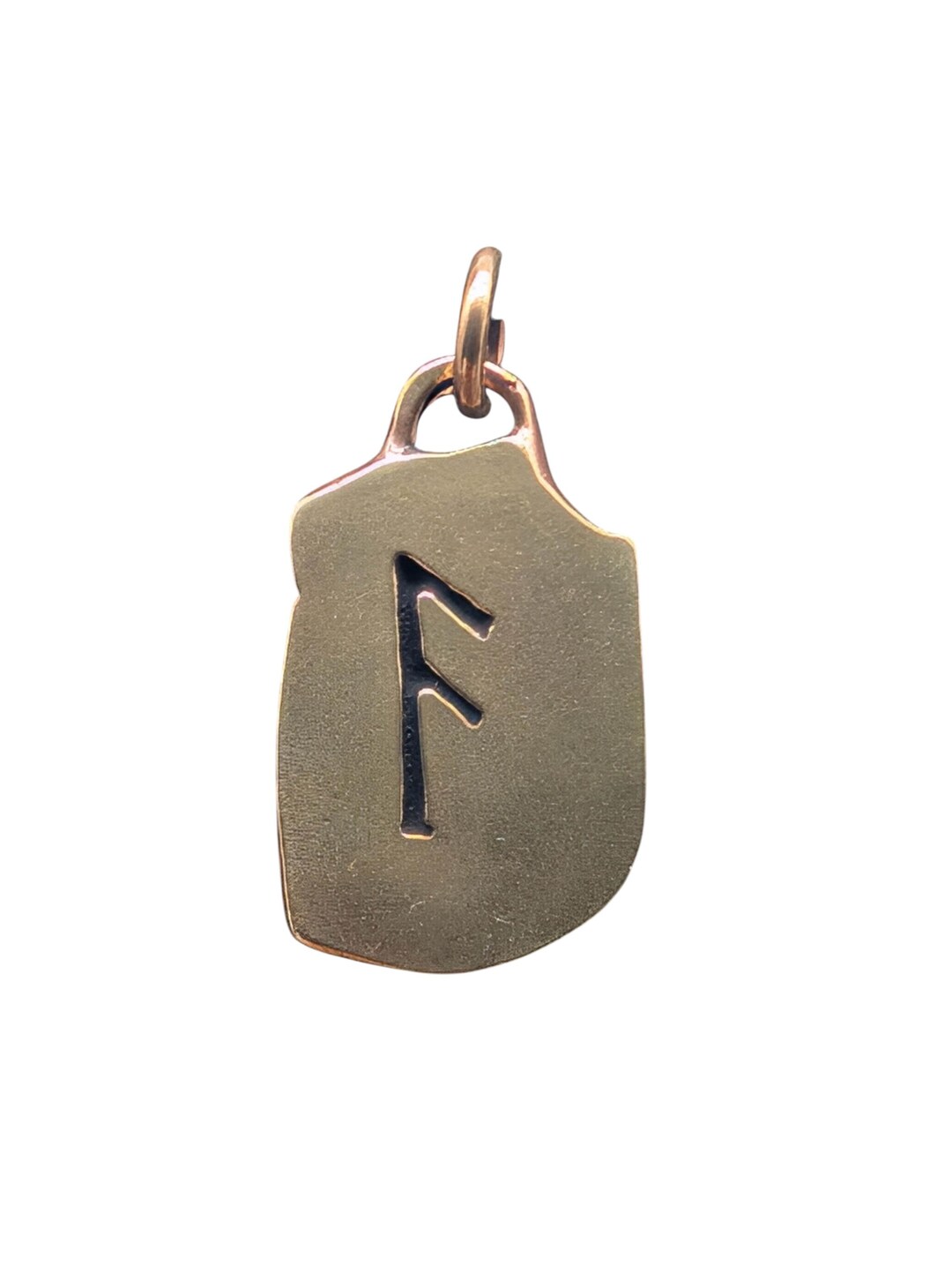 Rune Runic Chain Pendant Bronze Letter A Ansuz Ansur Mouth Message 90 ...