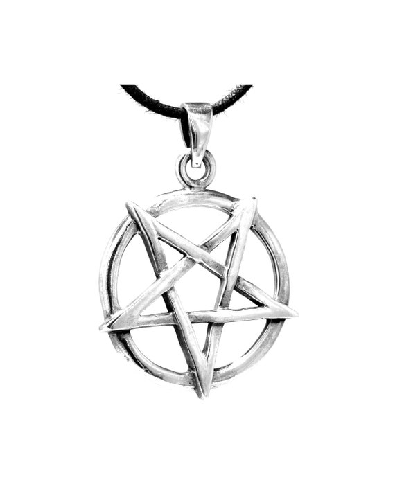 Pentagramm 925 Silber Anhänger Kette Magie Luzifer Satan Teufel Drudenfuß Nr 52 