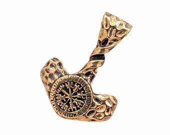 Hanger 209 Thors hamer met Vegvisir - Brons