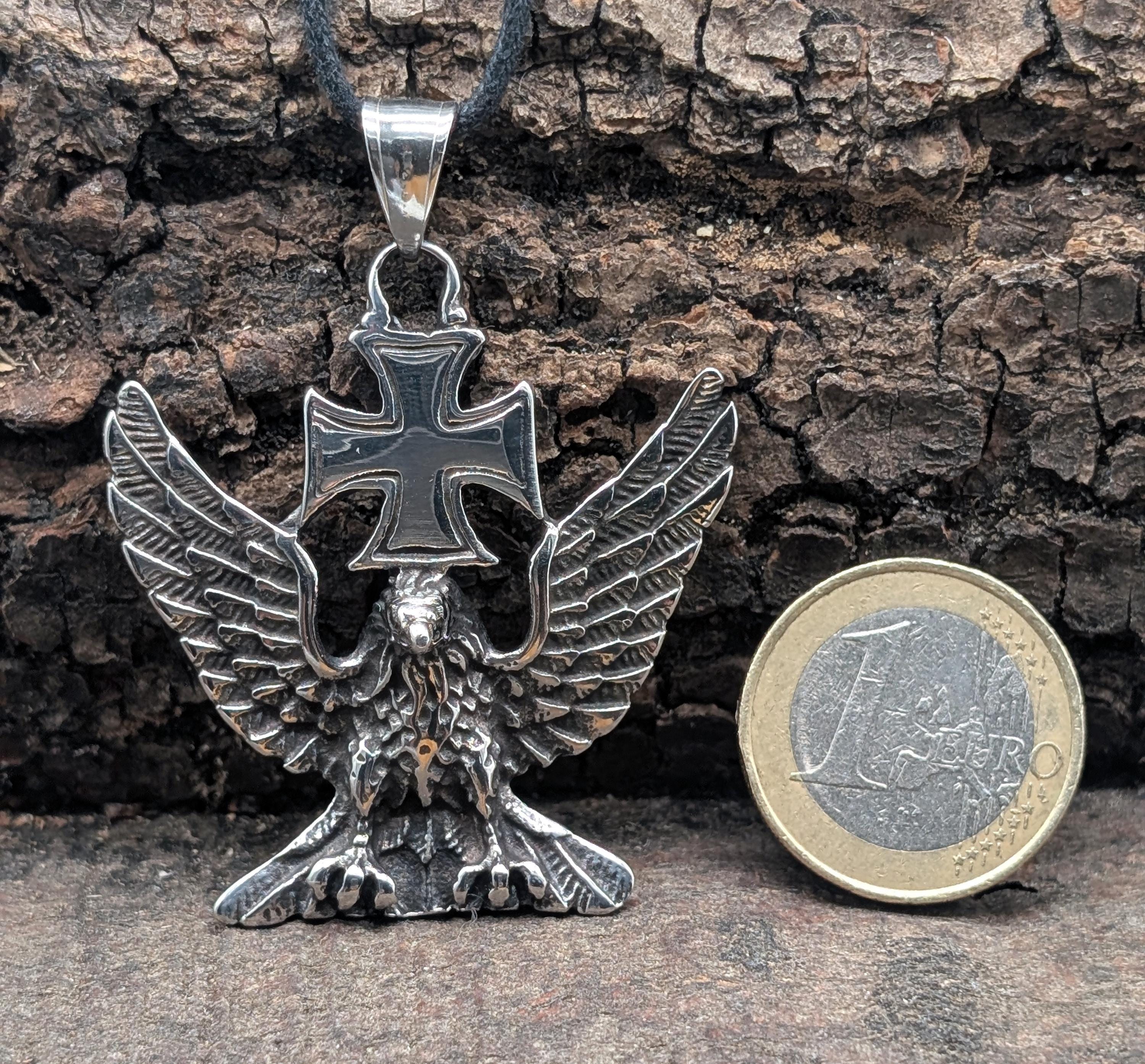 Large Eagle Iron Cross EK Pendant Made of Stainless Steel No. 25 A