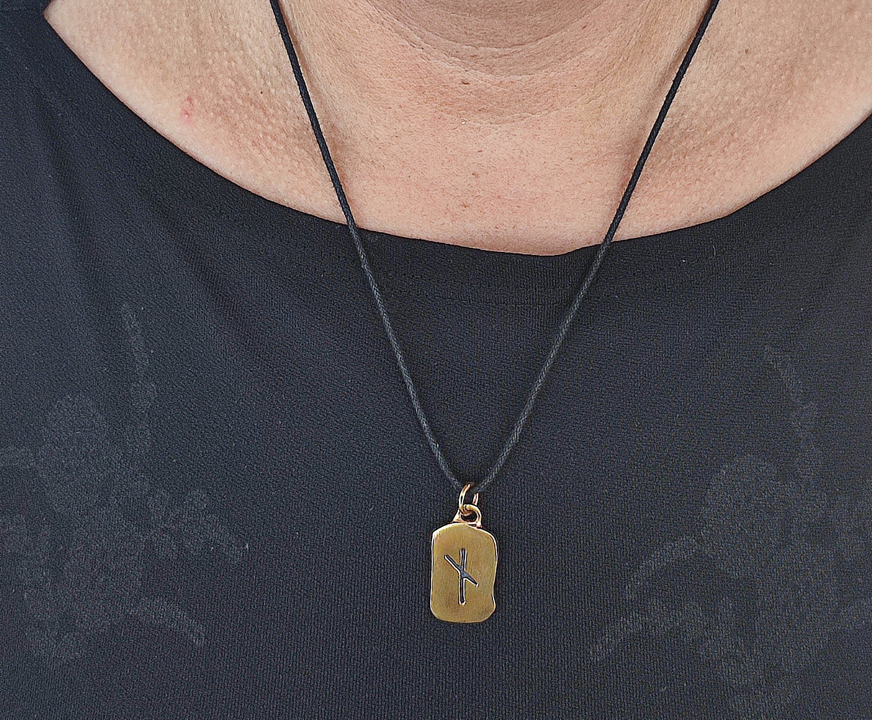 Nyd Rune Rune Runes Letter N Nauthiz Nyd Not Fate Chains Pendant Bronze - Etsy UK