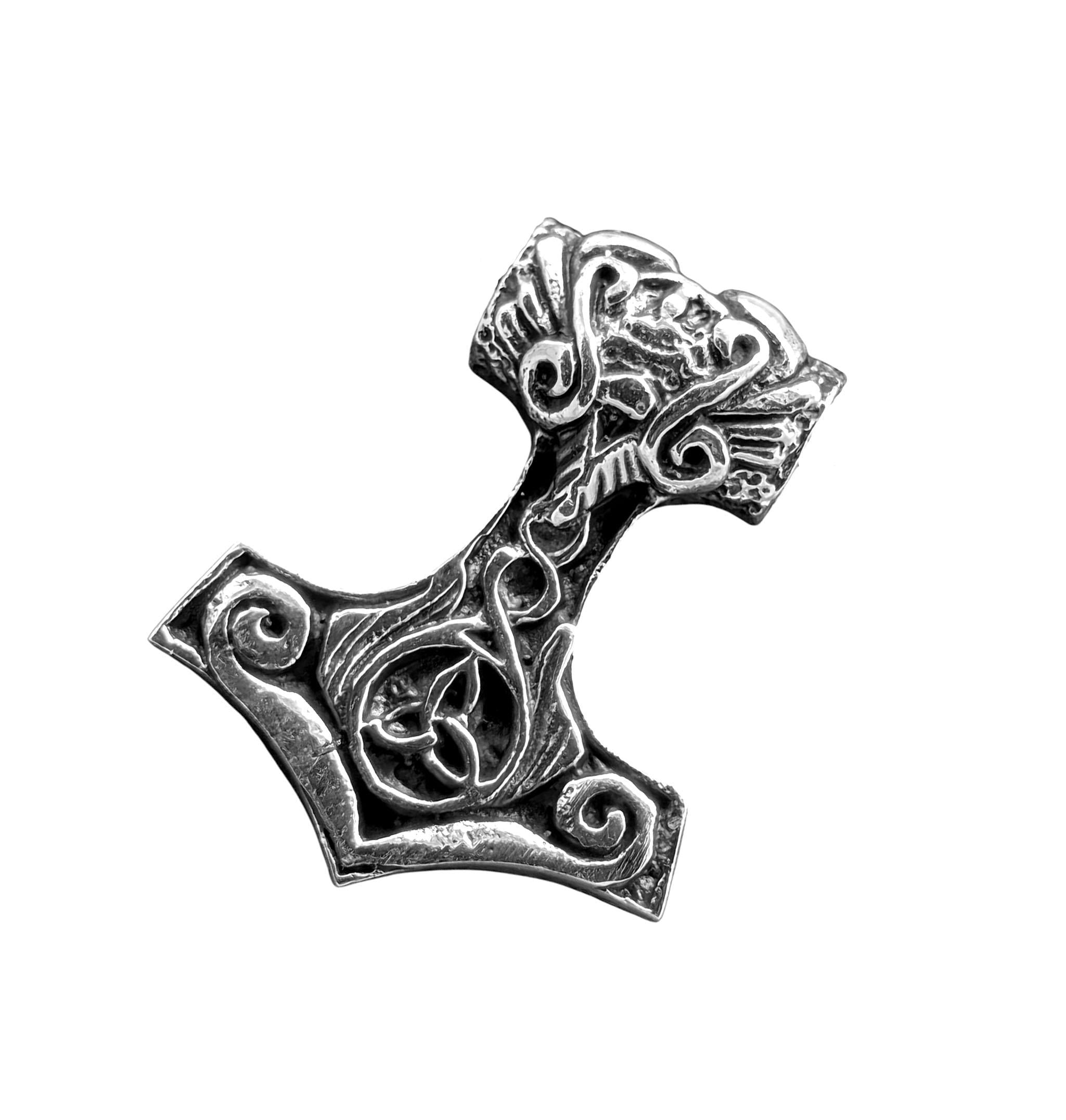 Pendentif Marteau De Thor En Argent Sterling 925 - Kiss Of Leather - Symbole Viking Puissant