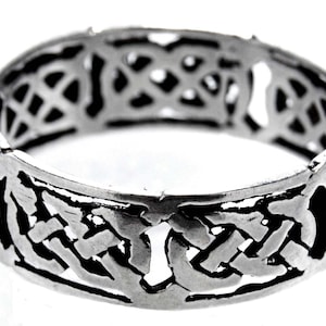 Ring Fingerring Keltenknoten 925 Sterling Silber Gr. 46-74 keltische Knoten kk1