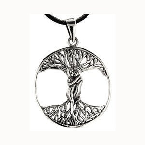 Tree of Life 925 Silver Pendant Necklace Pendant Yggdrasil Lover No. 208