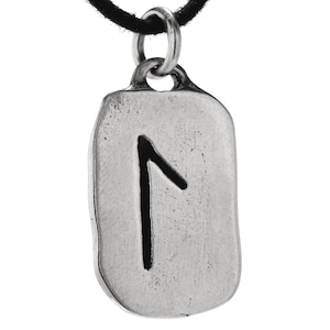 Runa Collar de runas Colgante Laguz Plata 925 Letra L No.301