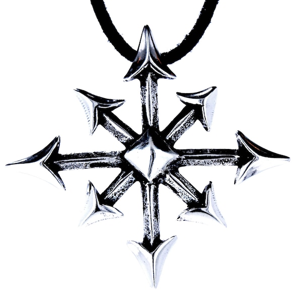 Chaosstern Chaos Stern Star Amulett LARP Magie Silber 925 Anhänger Nr. 59