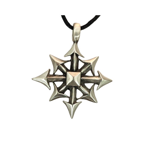 Chaosstern Chaos Star Zinn Anhänger Amulett LARP Magie Nr. 3