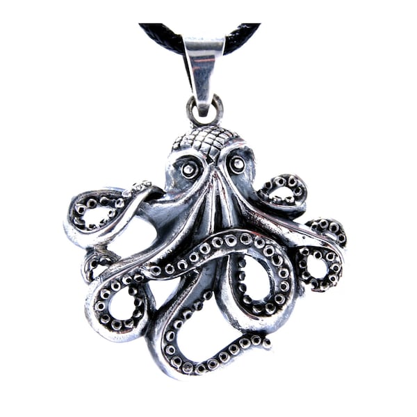 Oktopus Anhänger aus 925 Silber  Octopus Tintenfisch Krake Nr. 388