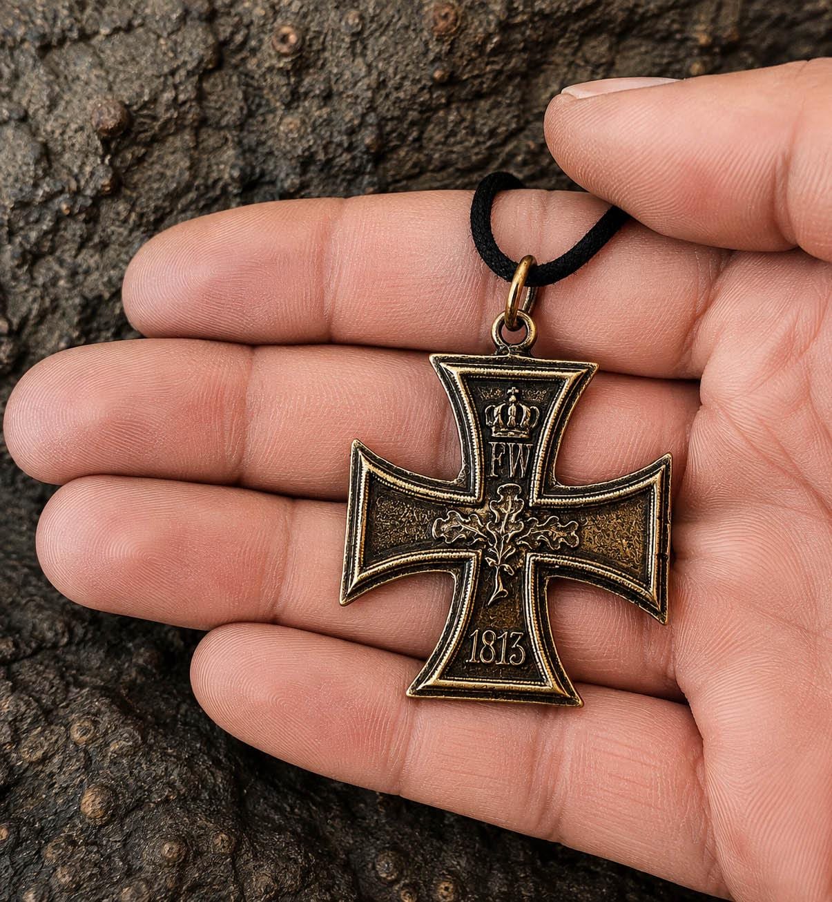 Iron Cross Pendant, Bronze, 1914 & 1813, Reversible, No. 17 - Etsy