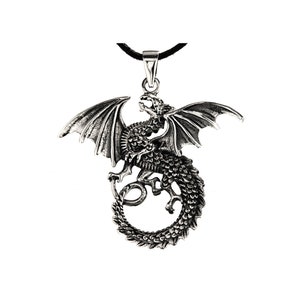 Large Dragon Pendant 925 Sterling Dragon No. 236