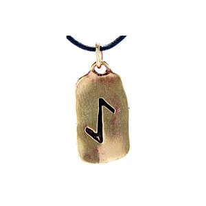 Runa Colgante Runa Letra de Bronce AE Eihwaz Eoh Transformación No. 99