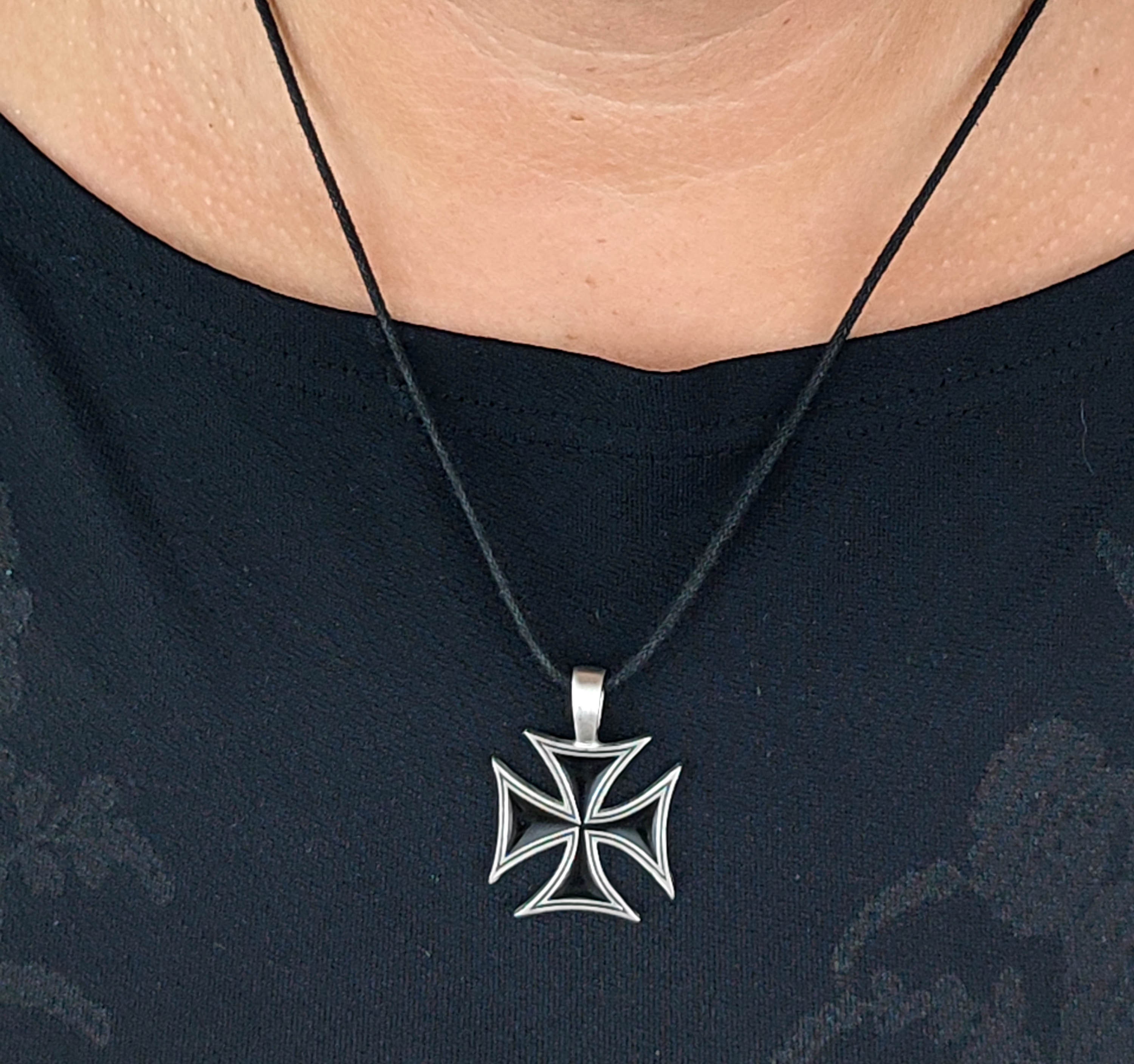 Iron Cross 1914 1813 Ribbon/chain Pendant Iron Cross Pewter Tin EK