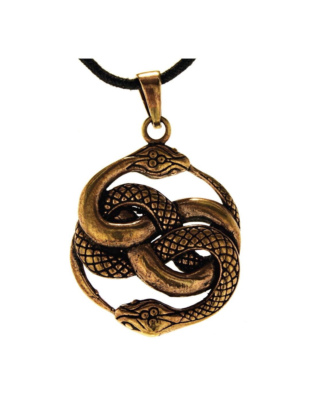 Kiss Of Leather Schlangen Anhänger Bronze - Wikinger Schmuck Für Männer & Frauen, 28 Mm