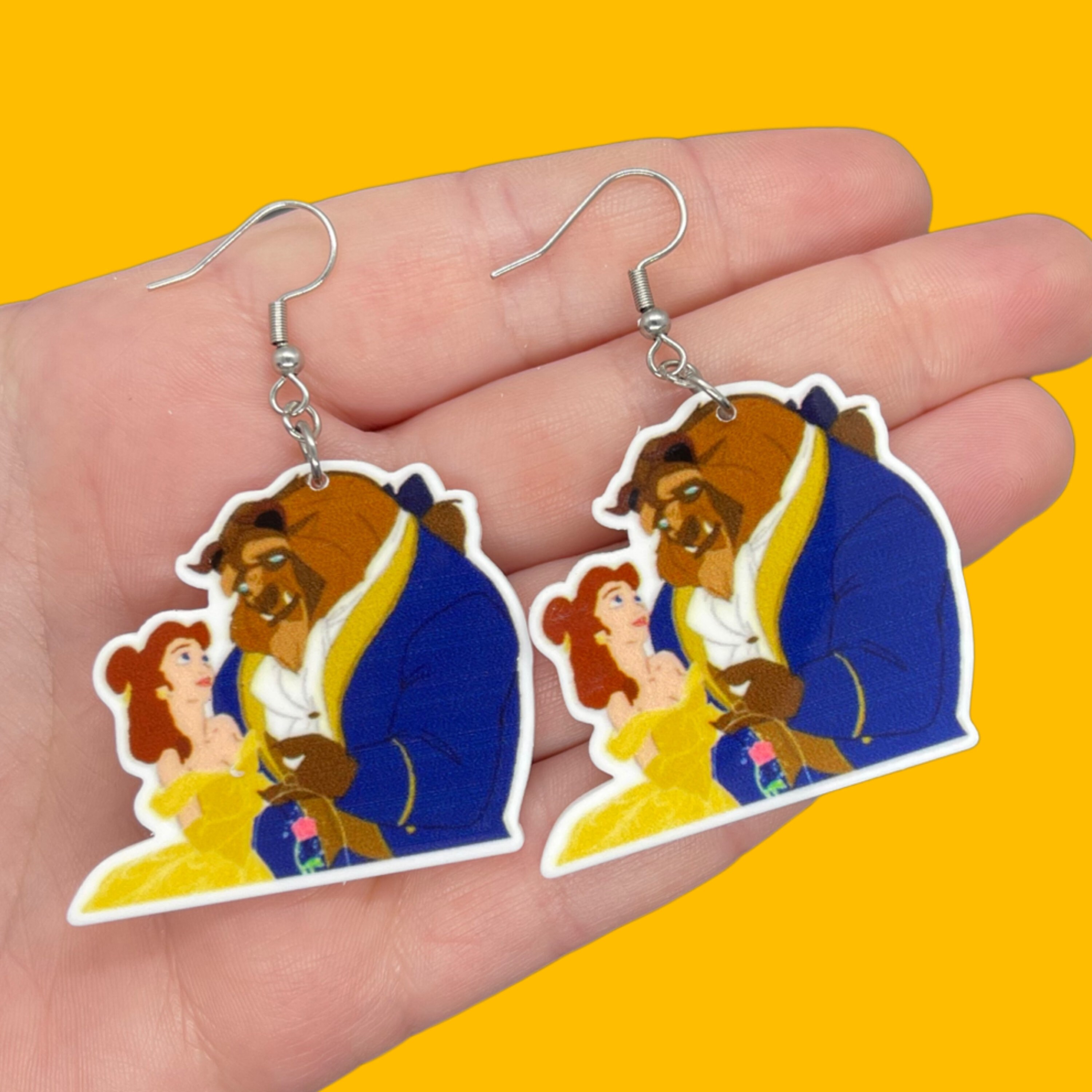 Belle and the Beast Earrings Etsy