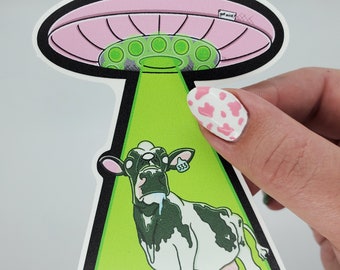 We're Here for the Moooos Sticker